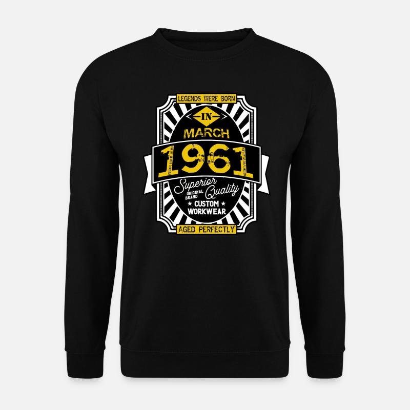 1961 MÄRZ - Unisex Pullover - Schwarz