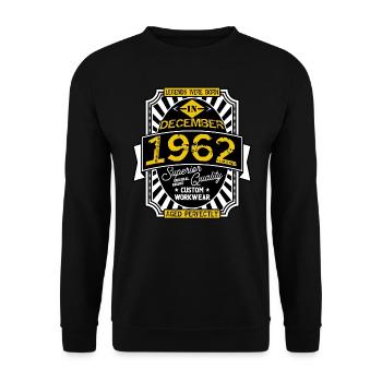 1962 DECEMBER - Sweat-shirt Unisexe - noir - Devant - Alina (178cm) & Michal (187cm)
