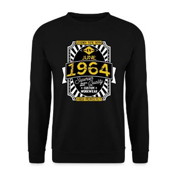 1964 JUNE - Sweat-shirt Unisexe - noir - Devant - Alina (178cm) & Michal (187cm)