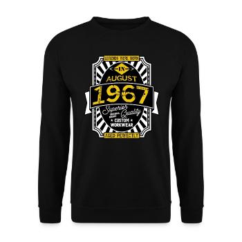1967 AUGUST - Sweat-shirt Unisexe - noir - Devant - Alina (178cm) & Michal (187cm)