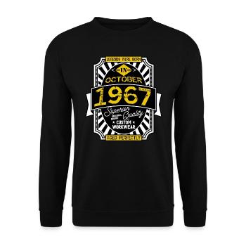 1967 OCTOBER - Sweat-shirt Unisexe - noir - Devant - Alina (178cm) & Michal (187cm)