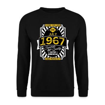 1967 JANUARY - Sweat-shirt Unisexe - noir - Devant - Alina (178cm) & Michal (187cm)