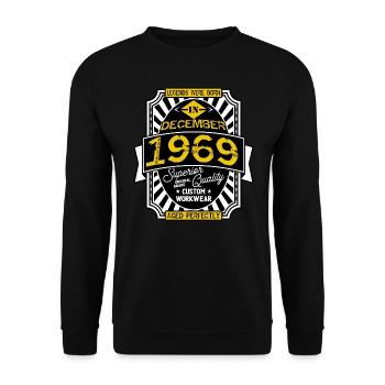 1969 DECEMBER - Sweat-shirt Unisexe - noir - Devant - Alina (178cm) & Michal (187cm)