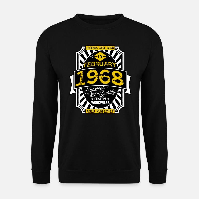 1968 FEBRUAR - Unisex Pullover - Schwarz