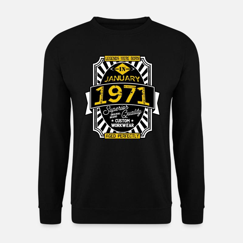 1971 JANUARY - Unisex Sweatshirt - black