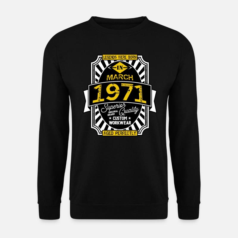 1971 MÄRZ - Unisex Pullover - Schwarz