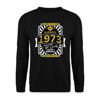 1973 AUGUST - Unisex Sweatshirt - black - Front - Alina (178cm) & Michal (187cm)