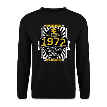 1972 OCTOBER - Sweat-shirt Unisexe - noir - Devant - Alina (178cm) & Michal (187cm)