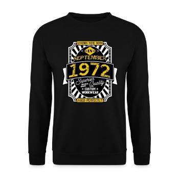 1972 SEPTEMBER - Sweat-shirt Unisexe - noir - Devant - Alina (178cm) & Michal (187cm)