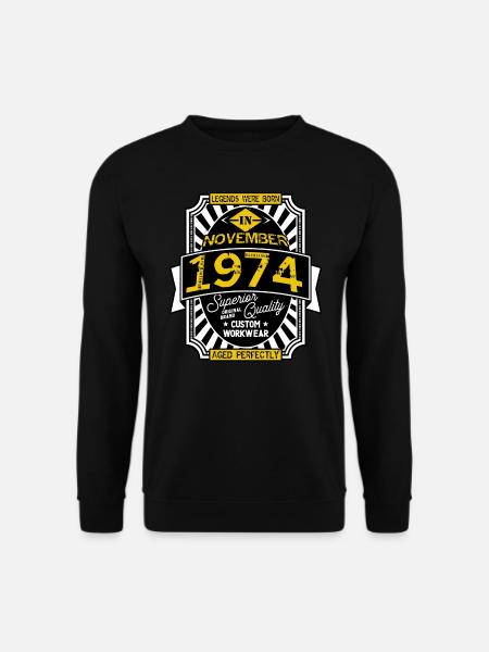 NOVEMBER 1974 - Unisex Pullover - Schwarz