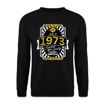 1973 JULY - Sweat-shirt Unisexe - noir - Devant - Alina (178cm) & Michal (187cm)