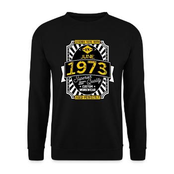 1973 JUNE - Sweat-shirt Unisexe - noir - Devant - Alina (178cm) & Michal (187cm)