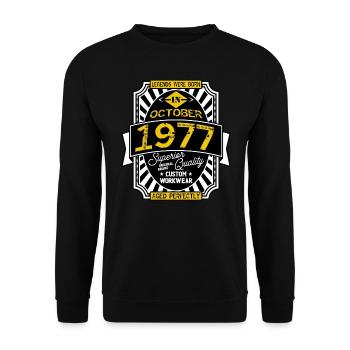 1977 OCTOBER - Sweat-shirt Unisexe - noir - Devant - Alina (178cm) & Michal (187cm)