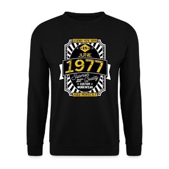 1977 JUNE - Sweat-shirt Unisexe - noir - Devant - Alina (178cm) & Michal (187cm)