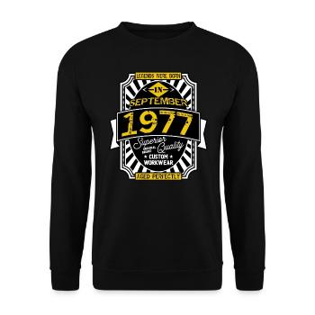 1977 SEPTEMBER - Sweat-shirt Unisexe - noir - Devant - Alina (178cm) & Michal (187cm)