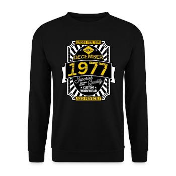1977 DECEMBER - Sweat-shirt Unisexe - noir - Devant - Alina (178cm) & Michal (187cm)