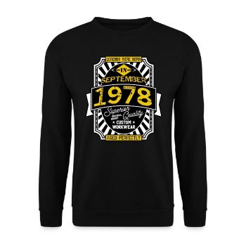 1978 SEPTEMBER - Sweat-shirt Unisexe - noir - Devant - Alina (178cm) & Michal (187cm)