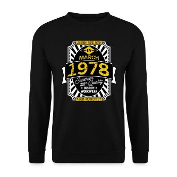 1978 MARCH - Sweat-shirt Unisexe - noir - Devant - Alina (178cm) & Michal (187cm)