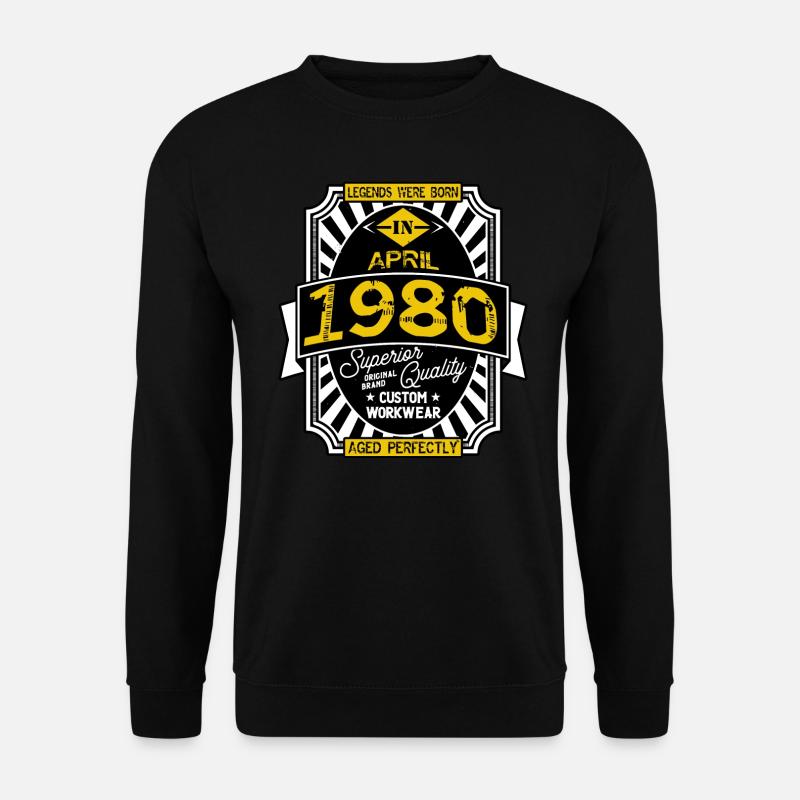 1980 APRIL - Unisex Pullover - Schwarz