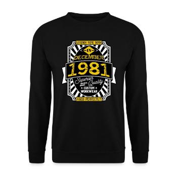 1981 DECEMBER - Sweat-shirt Unisexe - noir - Devant - Alina (178cm) & Michal (187cm)