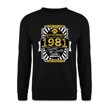 1981 SEPTEMBER - Sweat-shirt Unisexe - noir - Devant - Alina (178cm) & Michal (187cm)