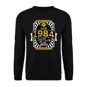 1984 JUNE - Sweat-shirt Unisexe - noir - Devant - Alina (178cm) & Michal (187cm)