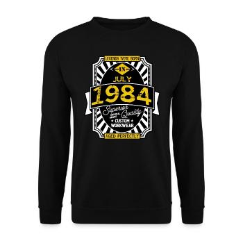 1984 JULY - Sweat-shirt Unisexe - noir - Devant - Alina (178cm) & Michal (187cm)