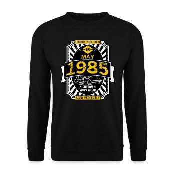 1985 MAY - Sweat-shirt Unisexe - noir - Devant - Alina (178cm) & Michal (187cm)