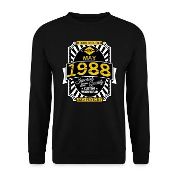 MAI 1988 - Unisex Pullover - Schwarz - Vorne - Alina (178cm) & Michal (187cm)