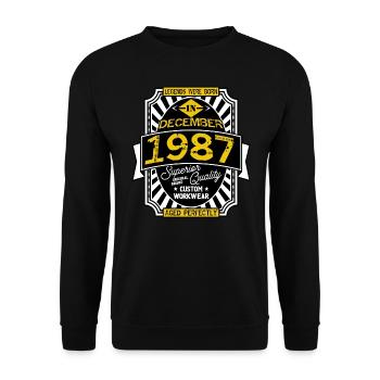 1987 DECEMBER - Sweat-shirt Unisexe - noir - Devant - Alina (178cm) & Michal (187cm)