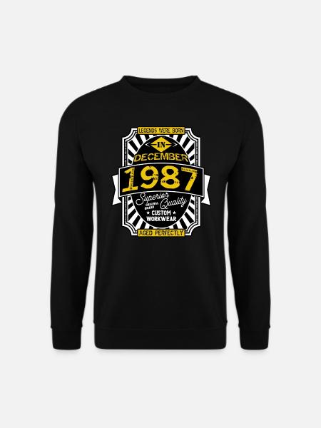 1987 DEZEMBER - Unisex Pullover - Schwarz
