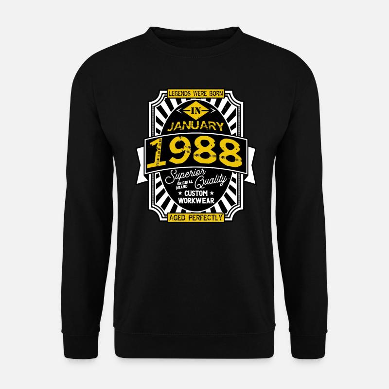 JANUAR 1988 - Unisex Pullover - Schwarz