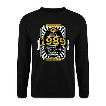 1989 JULY - Sweat-shirt Unisexe - noir - Devant - Alina (178cm) & Michal (187cm)