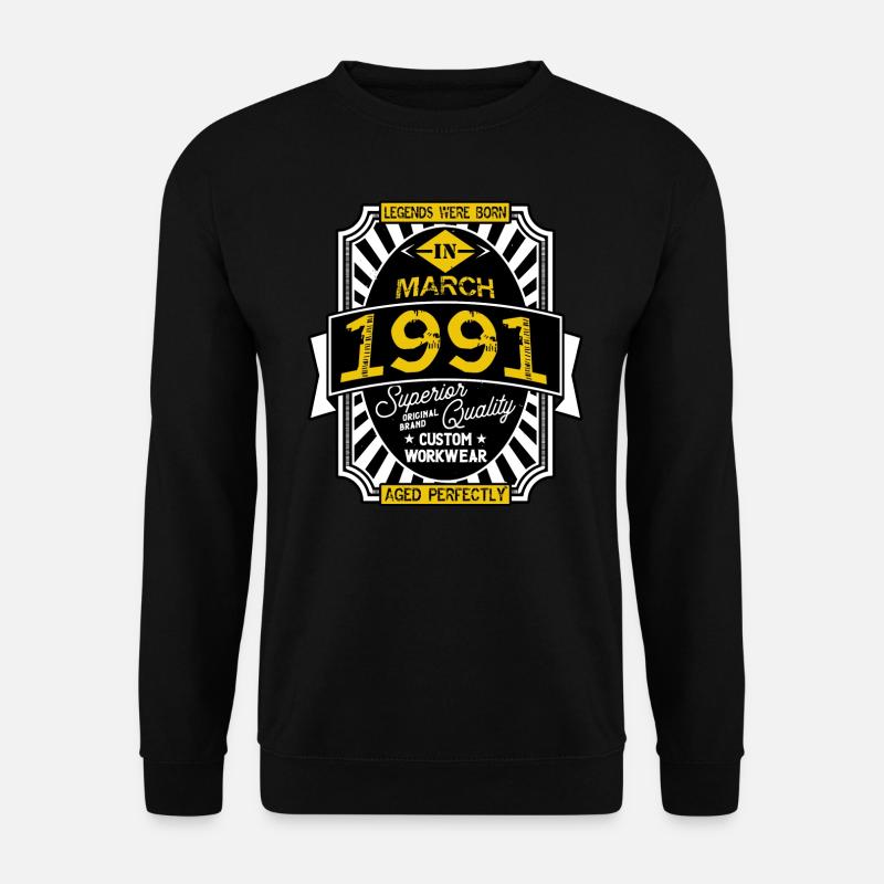 1991 MÄRZ - Unisex Pullover - Schwarz