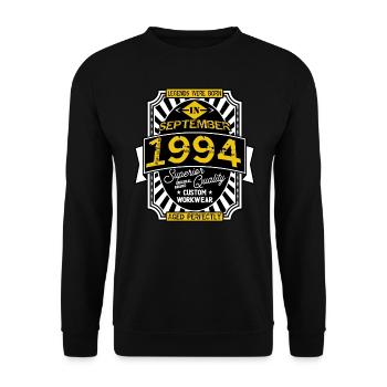 1994 SEPTEMBER - Sweat-shirt Unisexe - noir - Devant - Alina (178cm) & Michal (187cm)