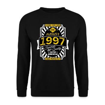 1997 AUGUST - Sweat-shirt Unisexe - noir - Devant - Alina (178cm) & Michal (187cm)