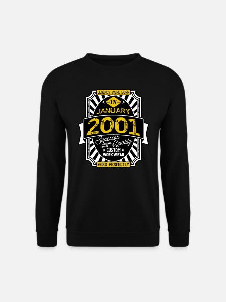 2001 JANUARY - Sweat-shirt Unisexe - noir