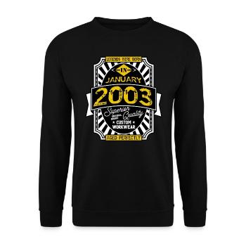 JANUAR 2003 - Unisex Pullover - Schwarz - Vorne - Alina (178cm) & Michal (187cm)