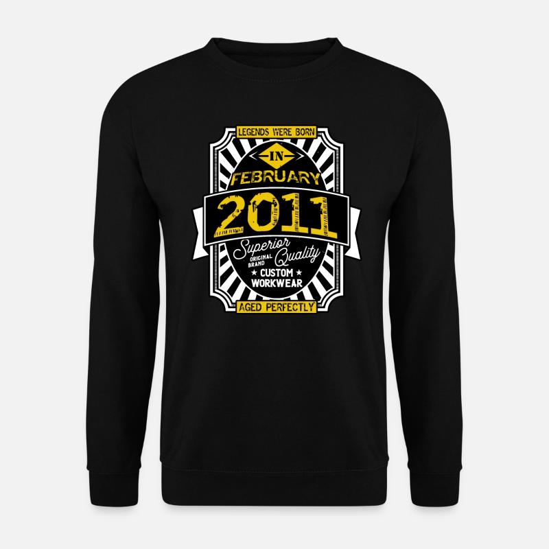 2011 FEBRUAR - Unisex Pullover - Schwarz