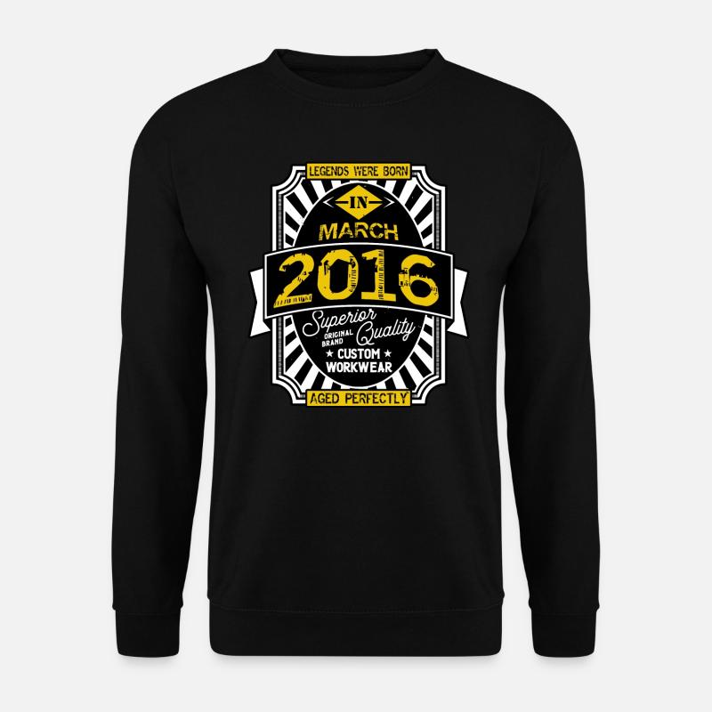 2016 MÄRZ - Unisex Pullover - Schwarz