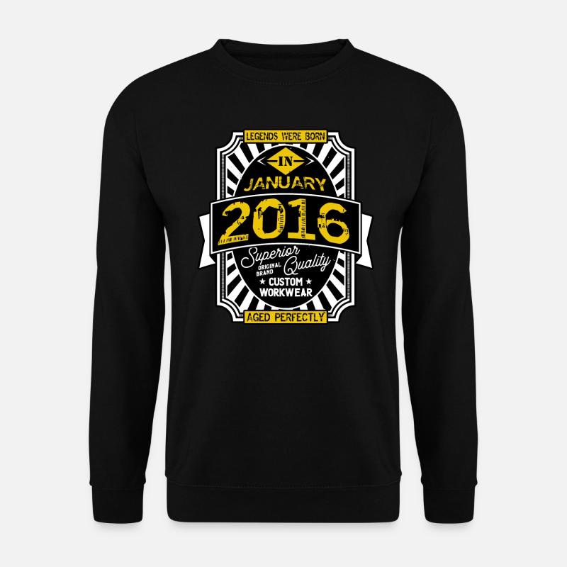 2016 JANUAR - Unisex Pullover - Schwarz