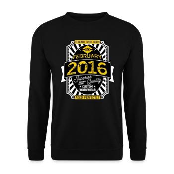 2016 FEBRUARY - Unisex Sweatshirt - black - Front - Alina (178cm) & Michal (187cm)