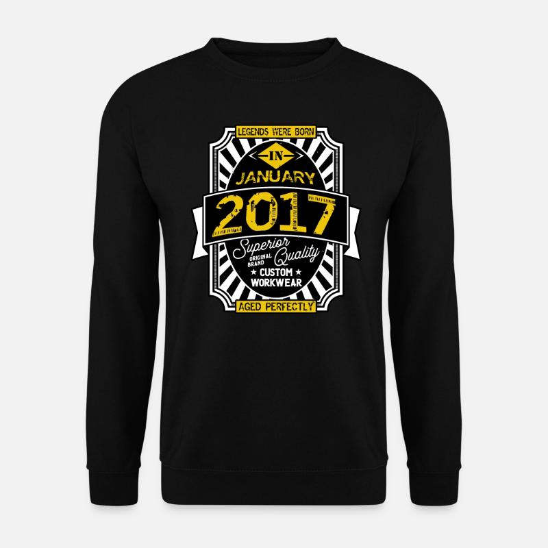 2017 JANUAR - Unisex Pullover - Schwarz