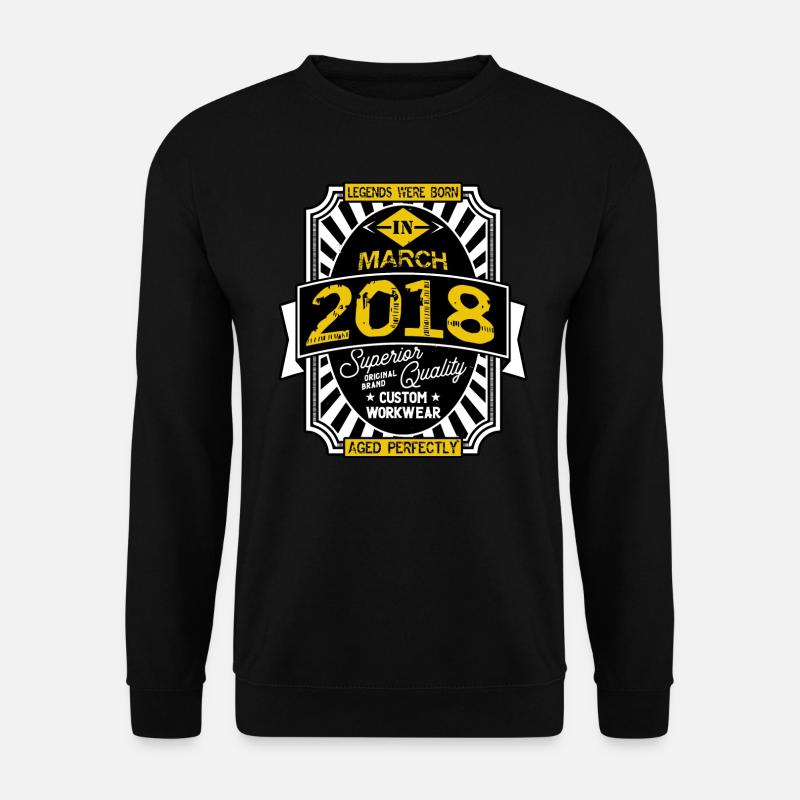 2018 MÄRZ - Unisex Pullover - Schwarz