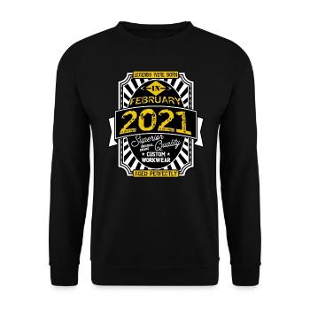 2021 FEBRUARY - Unisex Sweatshirt - black - Front - Alina (178cm) & Michal (187cm)
