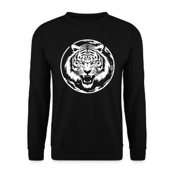 tigre - Sweat-shirt Unisexe - noir - Devant - Alina (178cm) & Michal (187cm)