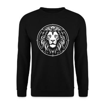 lion - Sweat-shirt Unisexe - noir - Devant - Alina (178cm) & Michal (187cm)