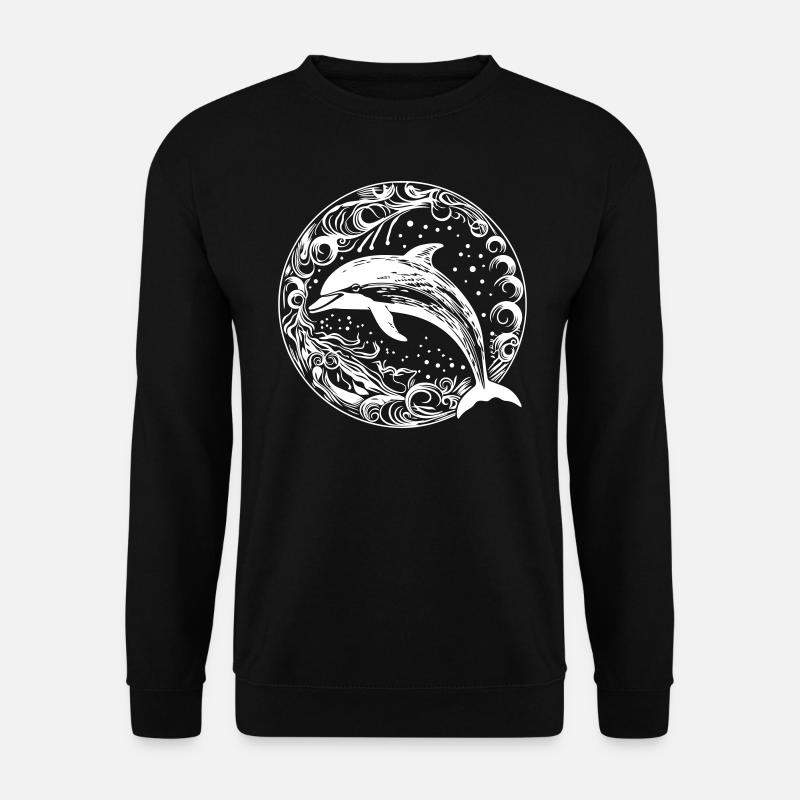 dolphin - Unisex Sweatshirt - black
