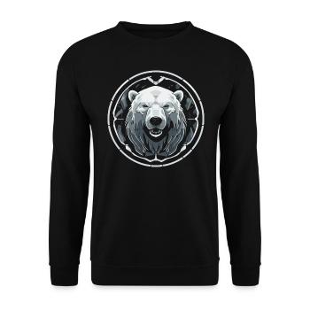 Polar bear - Unisex Sweatshirt - black - Front - Alina (178cm) & Michal (187cm)
