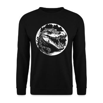 Alligator - Unisex Sweatshirt - black - Front - Alina (178cm) & Michal (187cm)